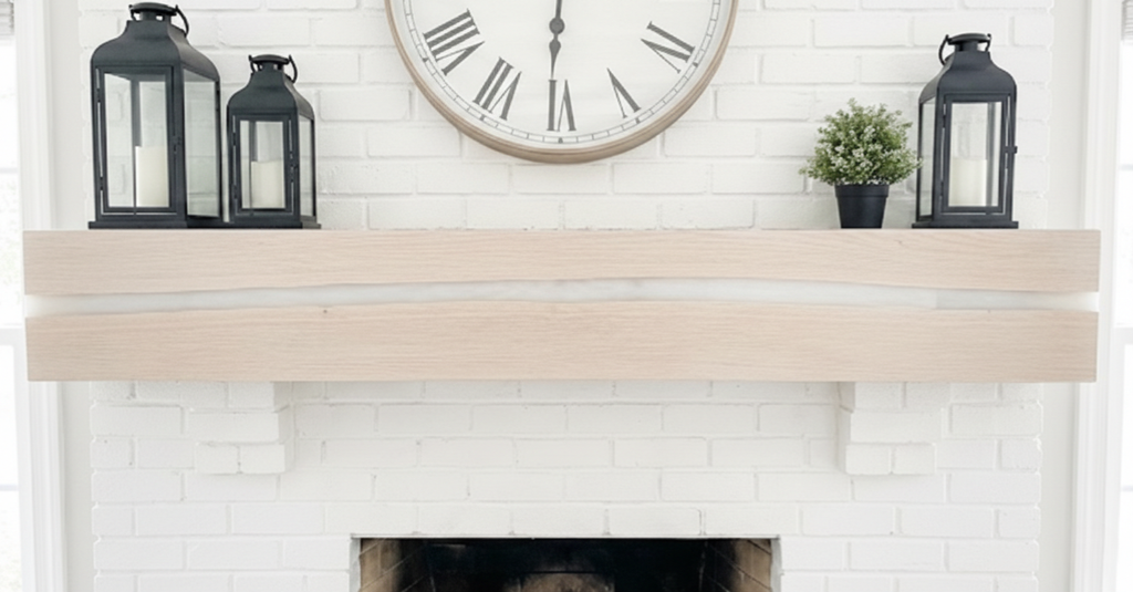 Cloud Peak | Frosted Resin & Live-Edge Alpine Timber Mantel