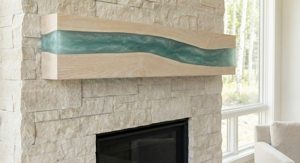 Wasatch Mist | Mountain Canyon Mist Live-Edge Mantel