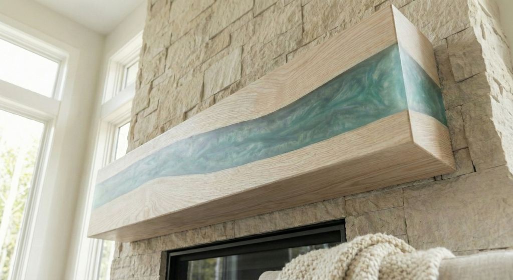 Wasatch Mist | Mountain Canyon Mist Live-Edge Mantel